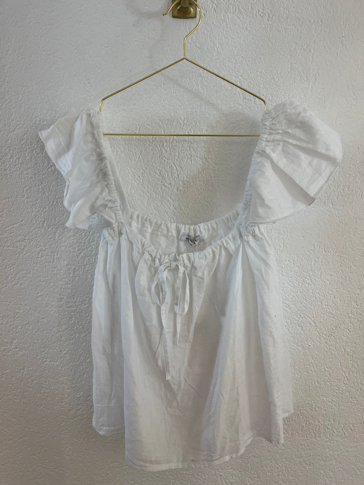 Leinen Off-Shoulder Bluse versch. Farben