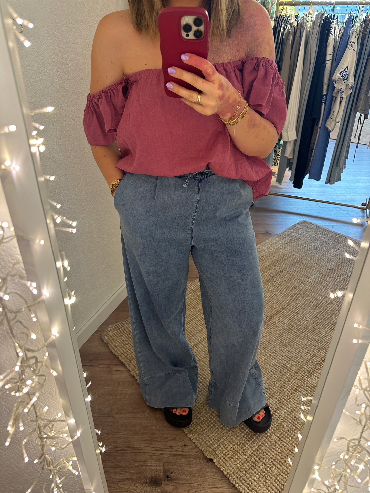 Weite, weiche Jeans