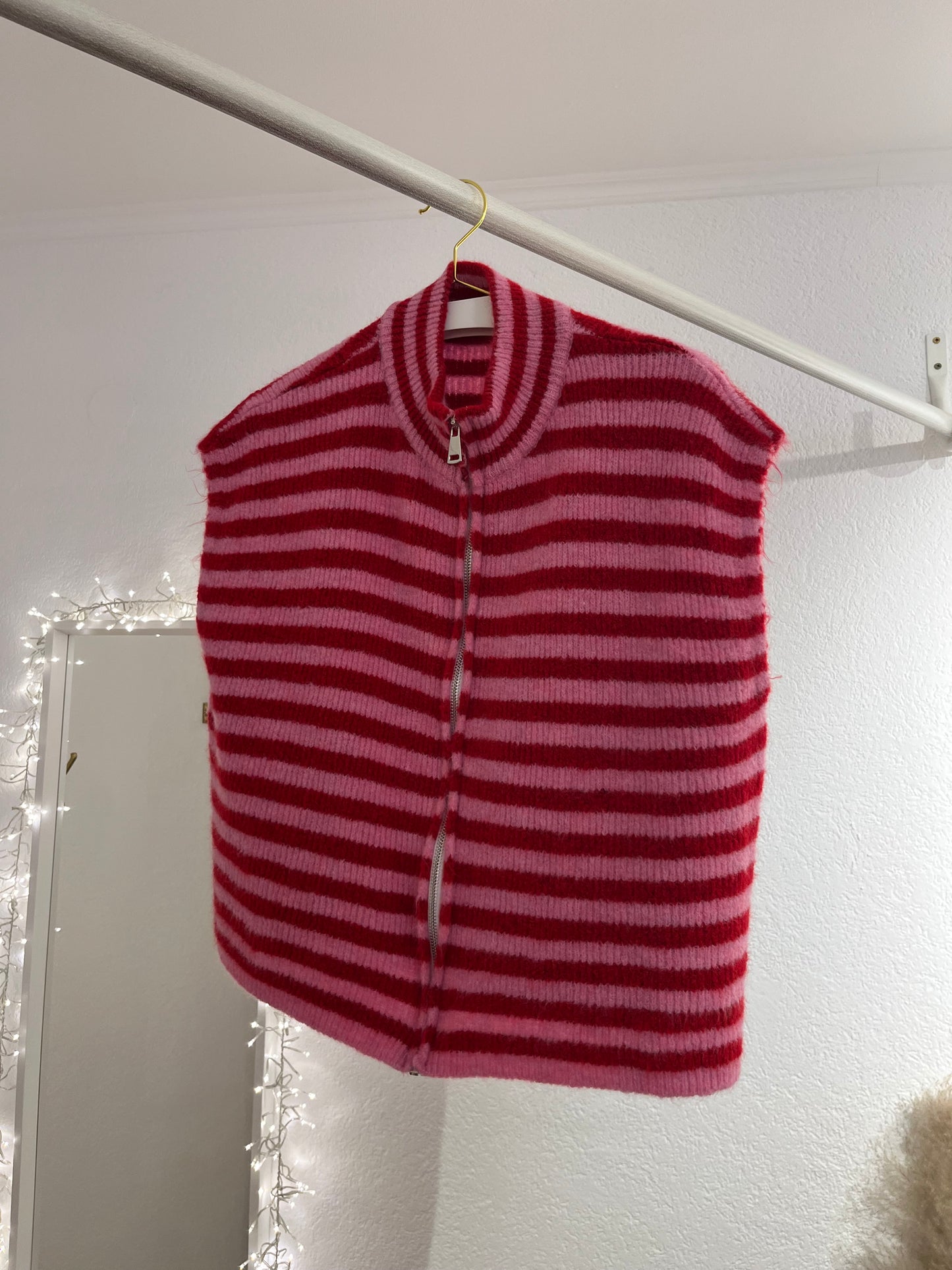 Zipper Strickwesten