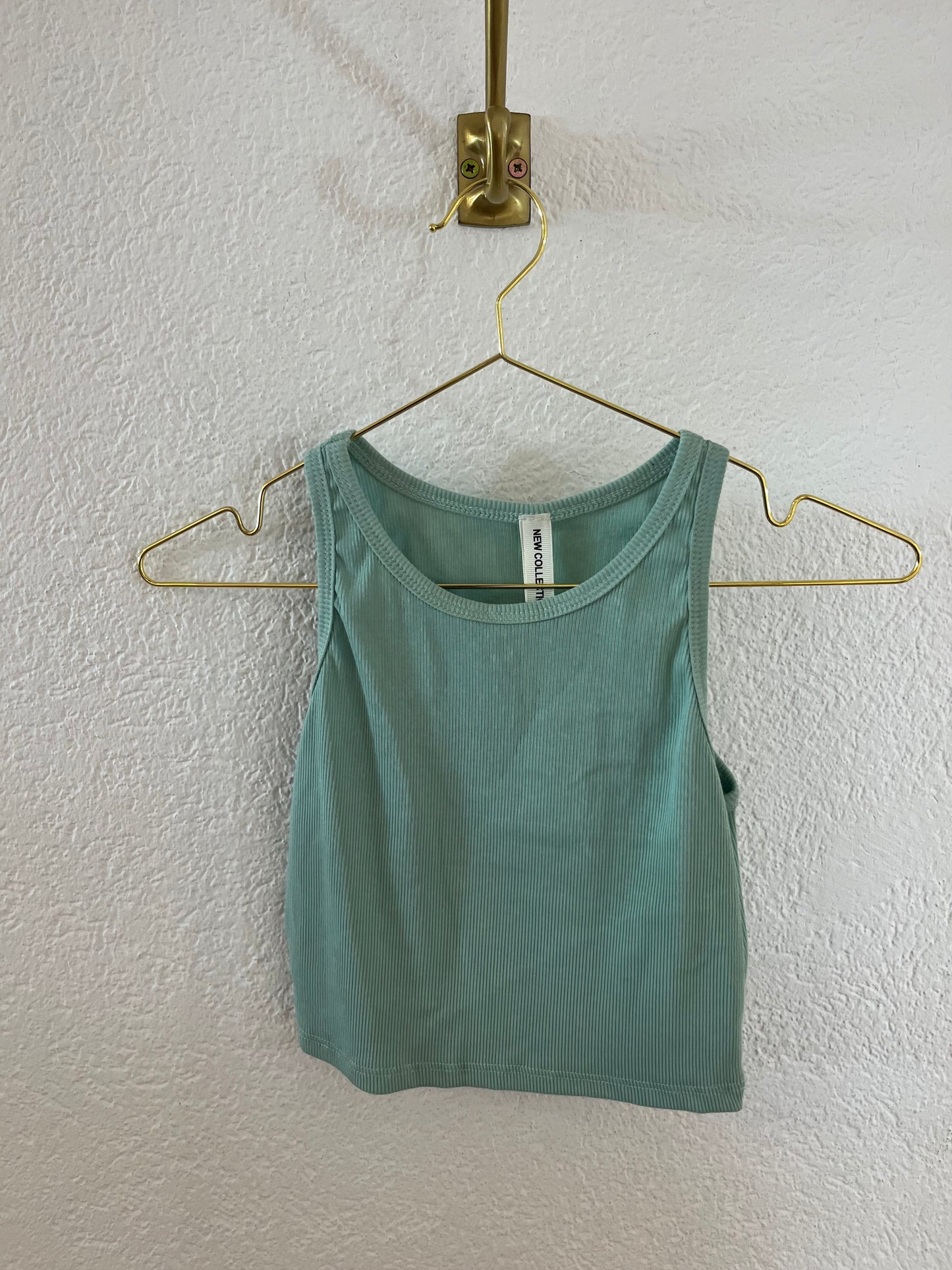 Geripptes cropped Top versch. Farben