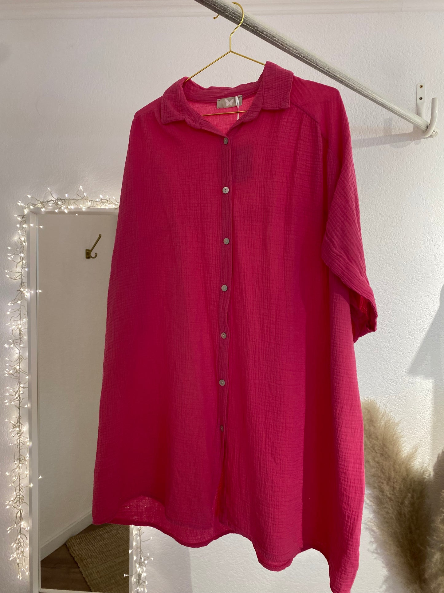 Oversized Musselinblusen Kleid