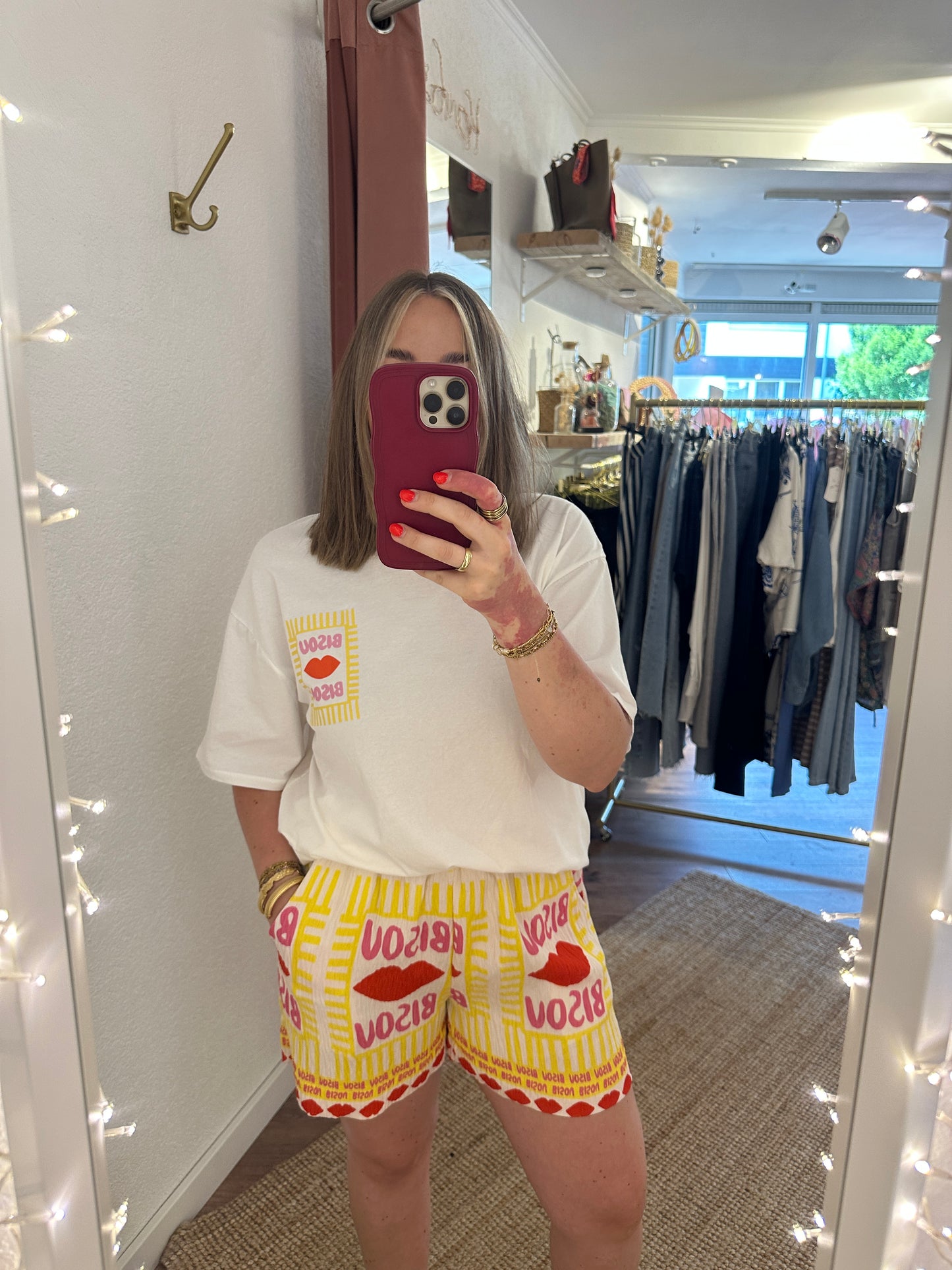 Gemusterte Shorts versch. Farben