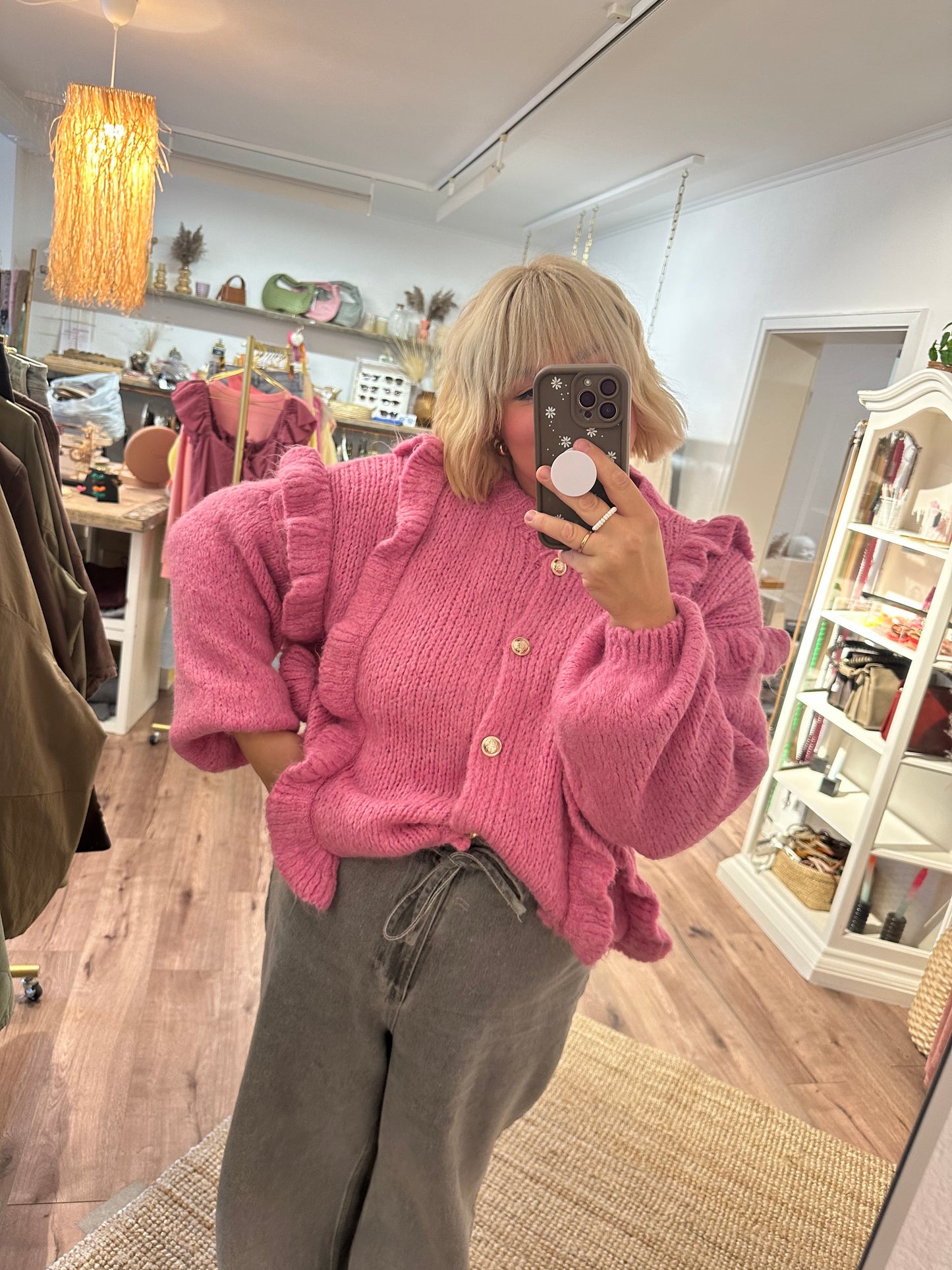 Rüschen Cardigan versch. Farben