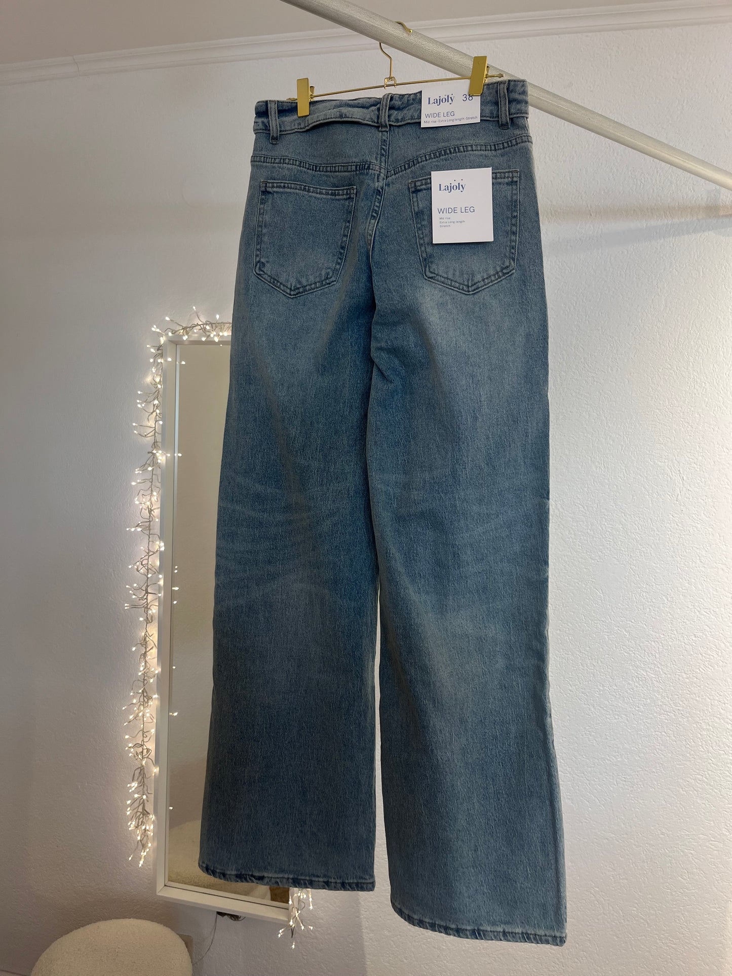 Wide leg Jeans mit umgeschlagenen Bund