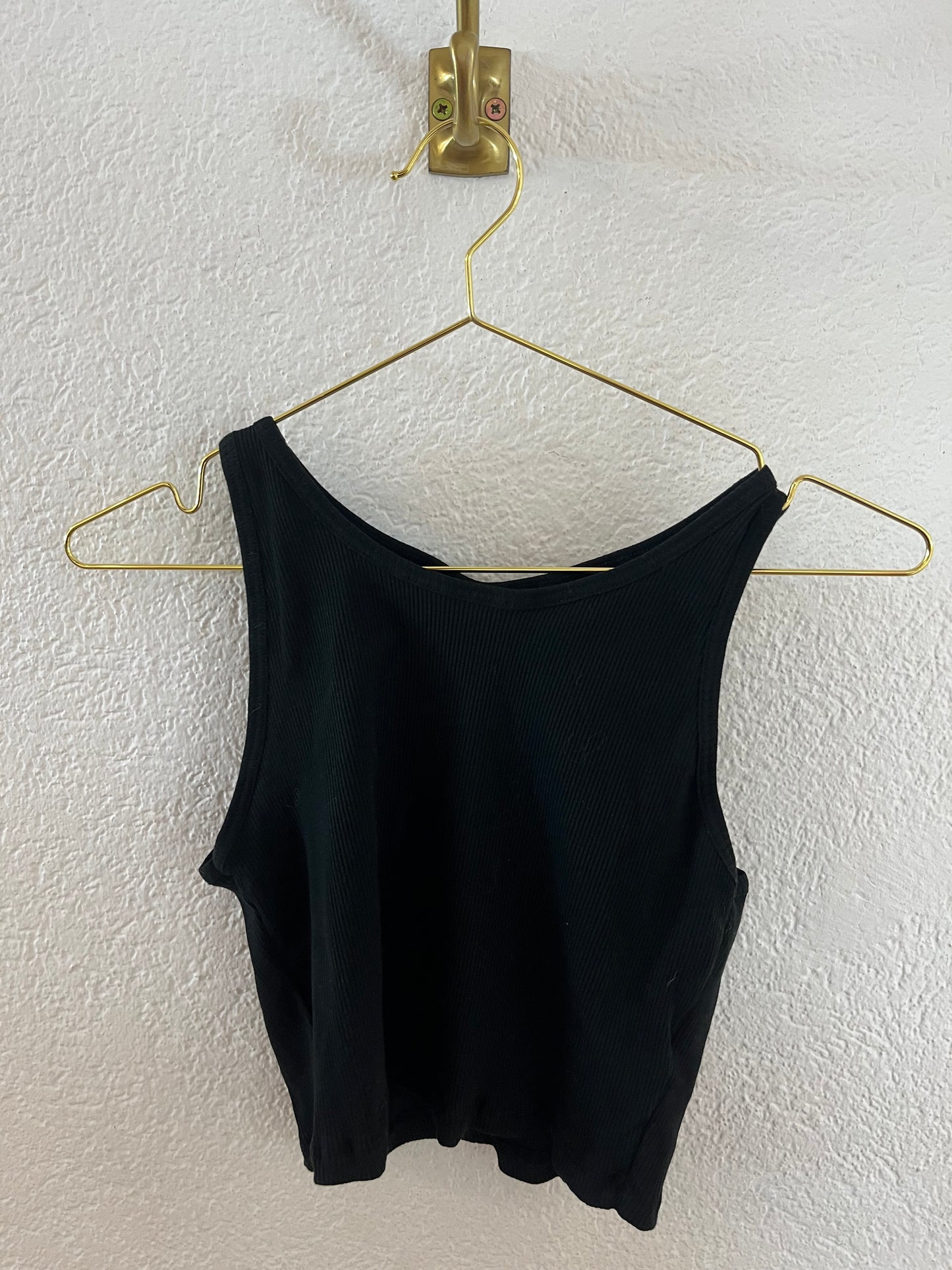 Geripptes cropped Top versch. Farben
