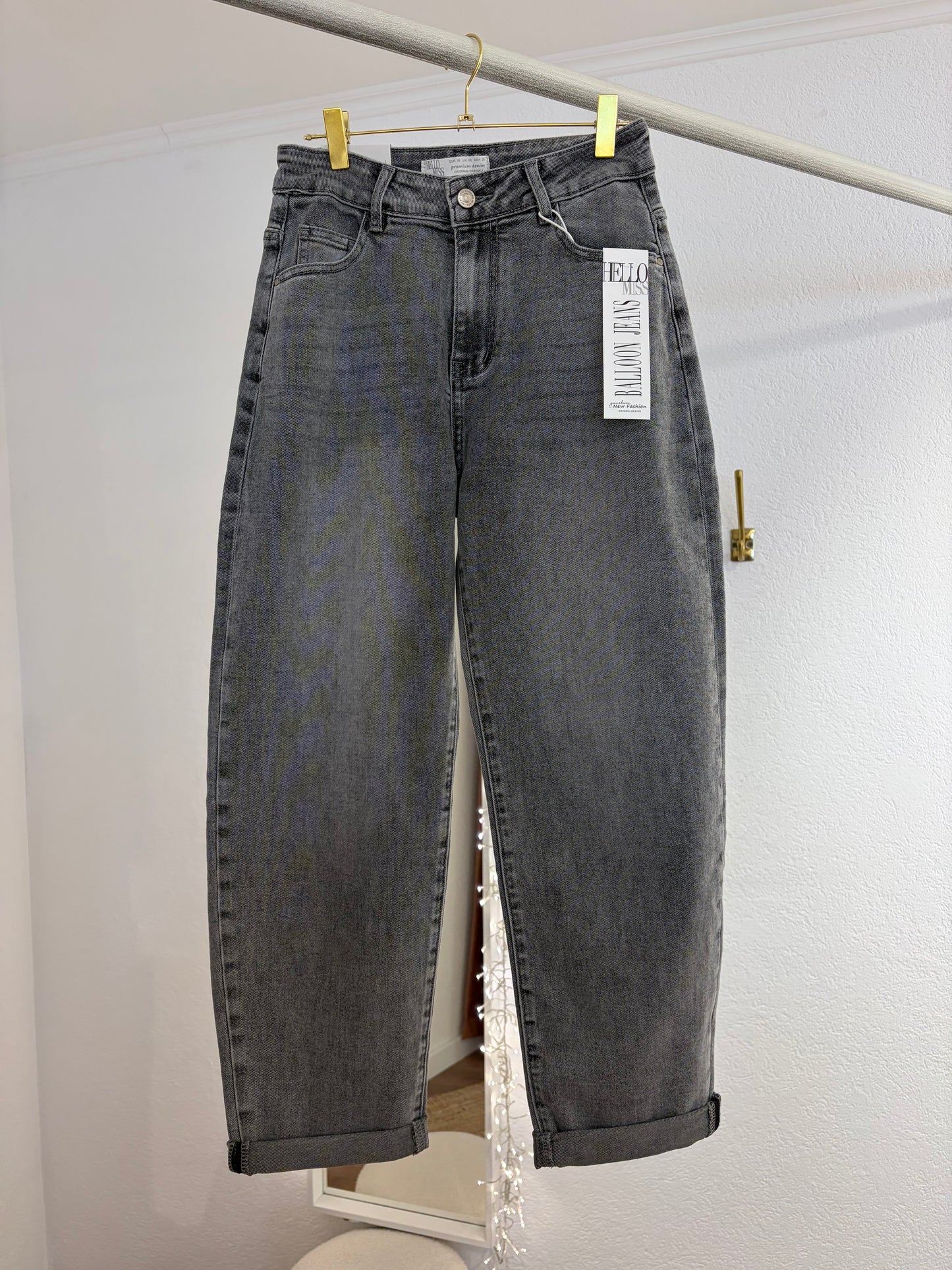 Barrel Jeans grau