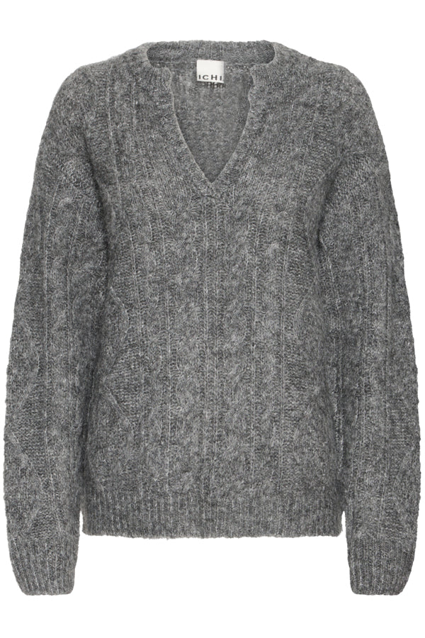 Strickpulli mit leichtem Zopfstrick Muster