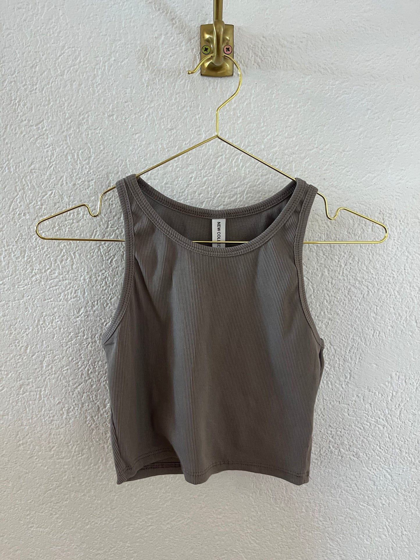 Geripptes cropped Top versch. Farben