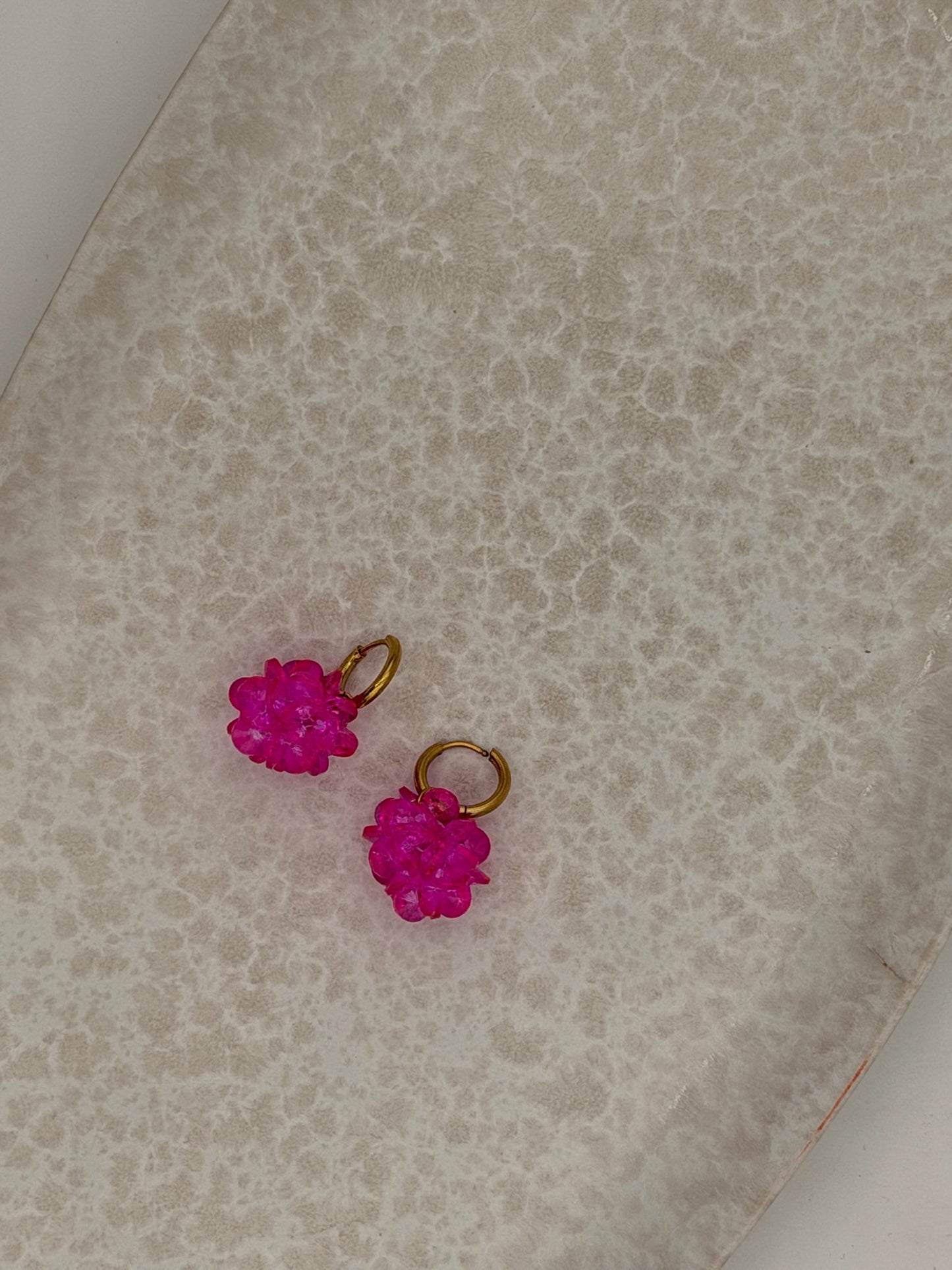 Pinke Blümchen Ohrringe