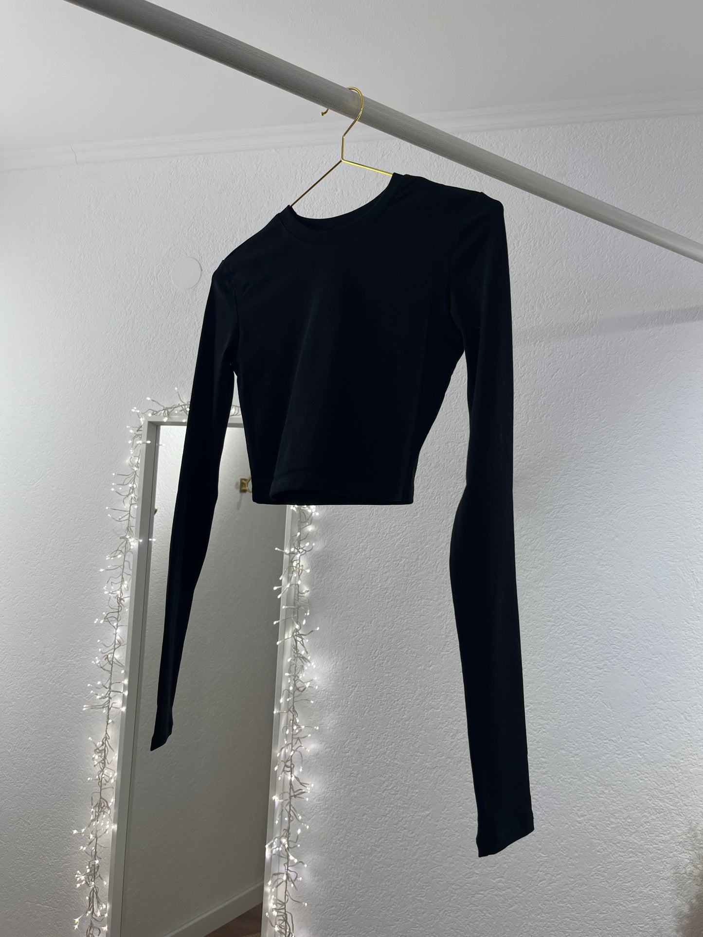 Cropped Langarmshirt versch. Farben