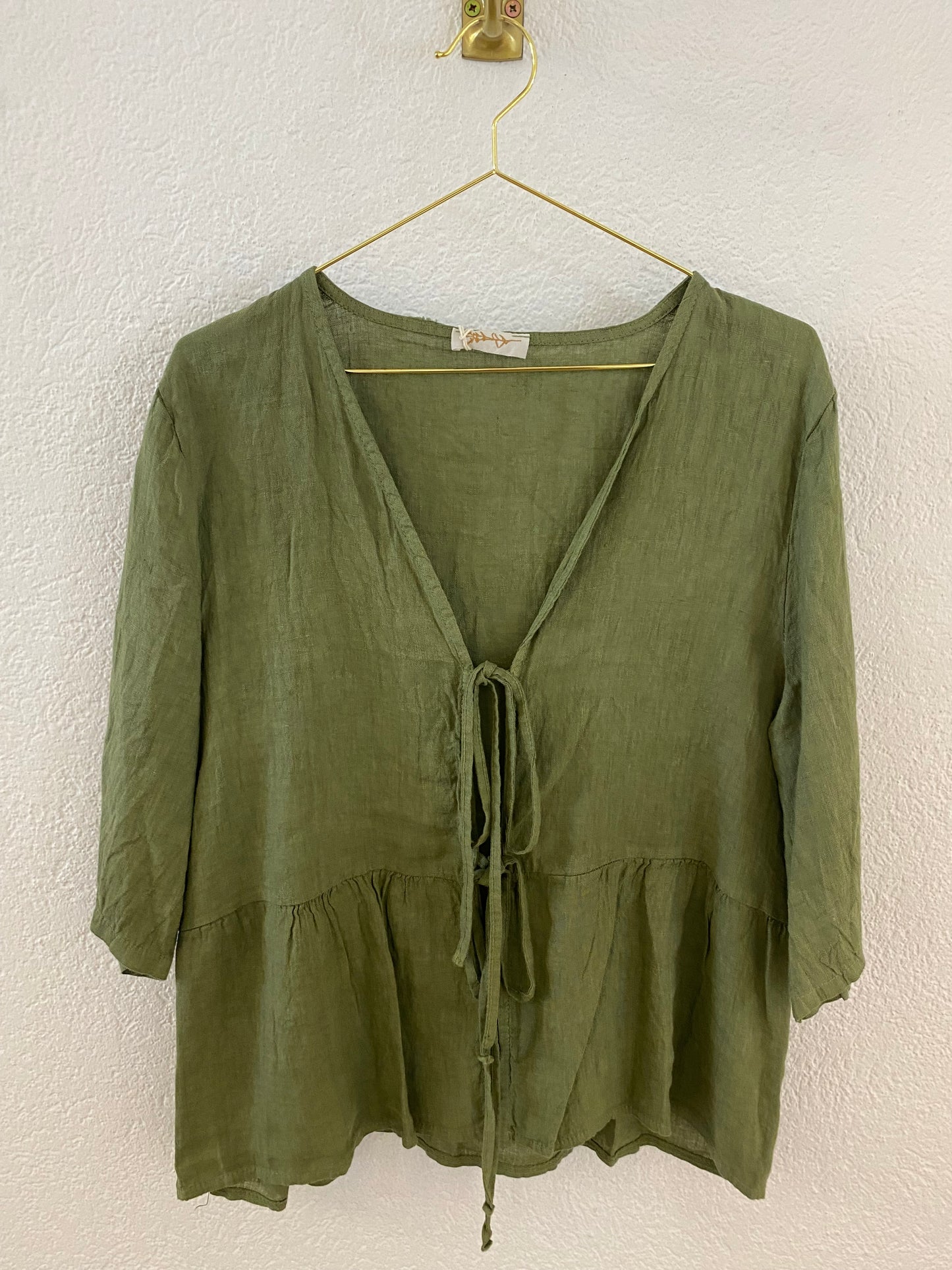 Oversize Leinenbluse versch. Farben