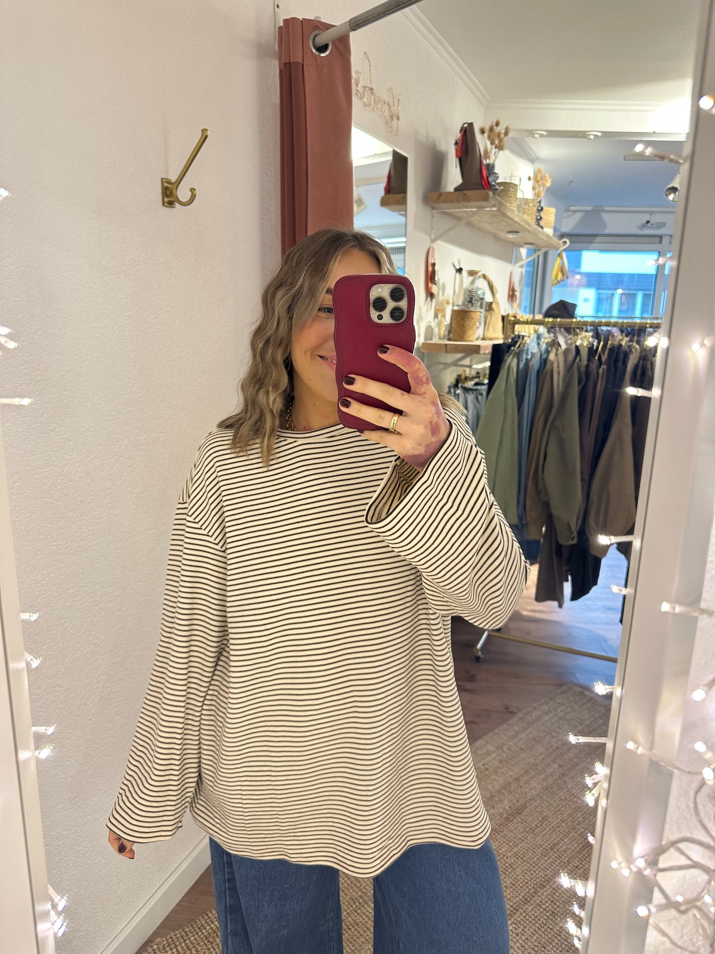 Weiches gestreiftes Sweatshirt