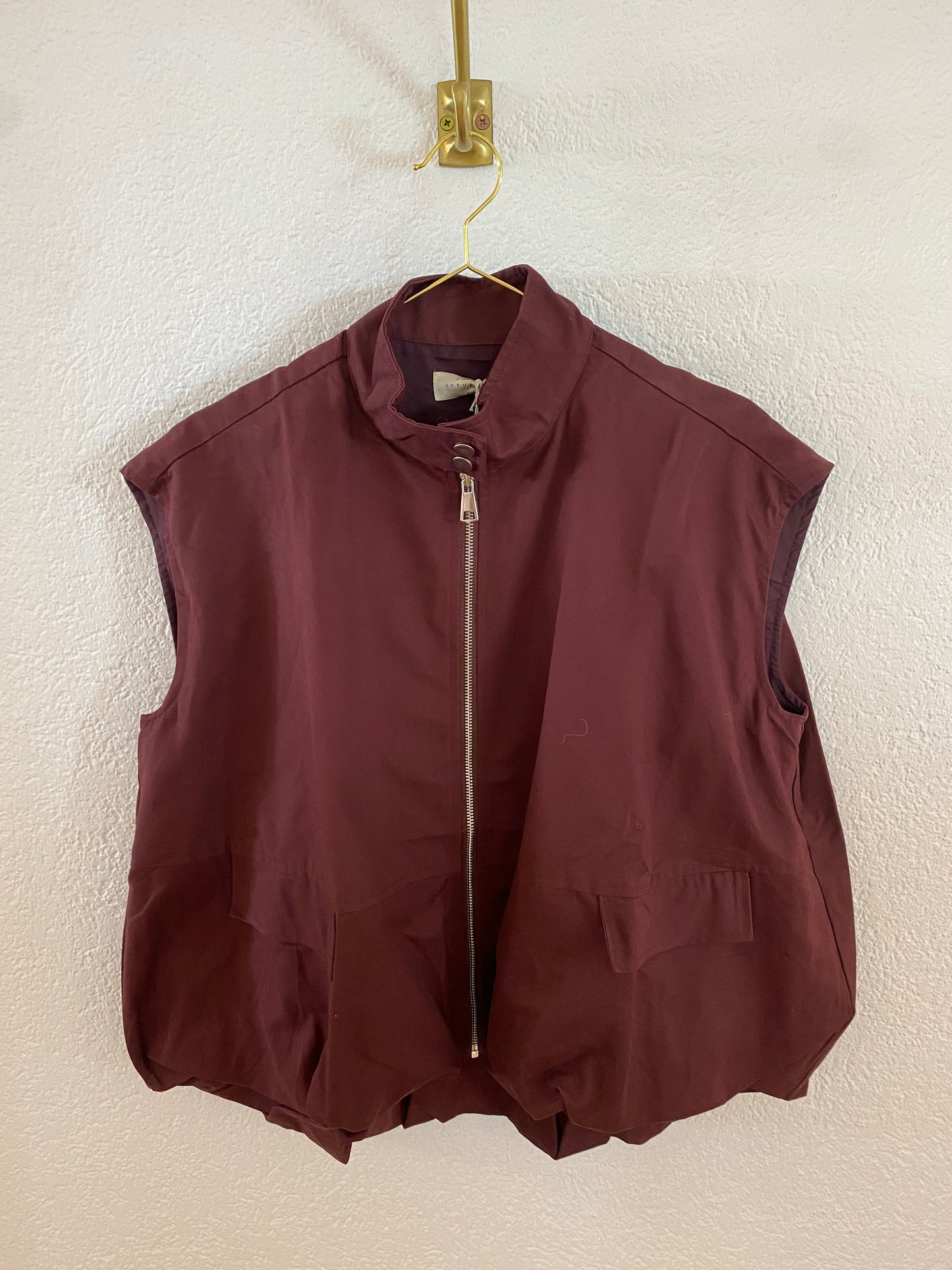 Oversized Weste Bordeaux
