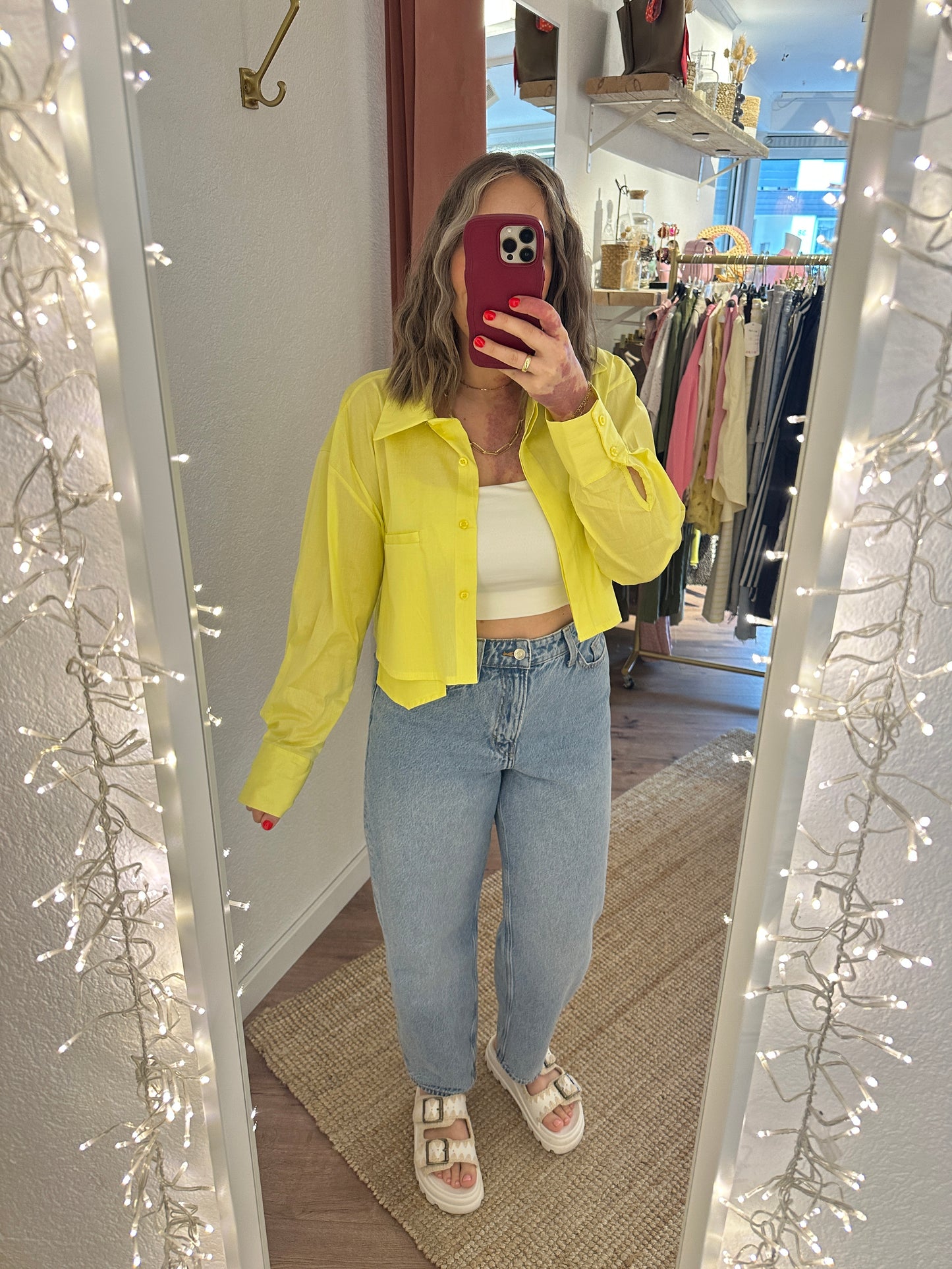 Cropped Bluse versch. Farben