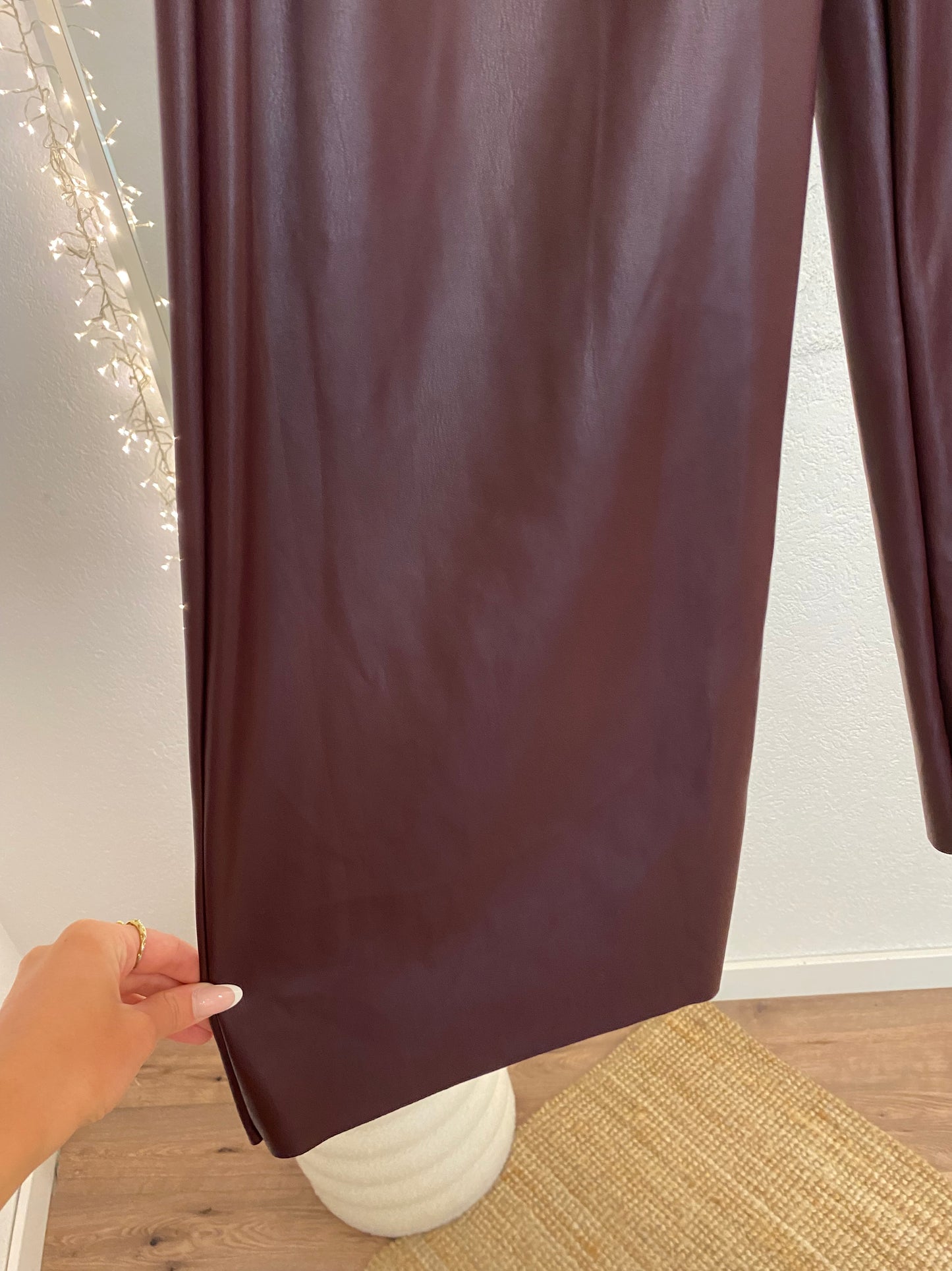 Kunstlederhose Wide-Leg versch. Farben