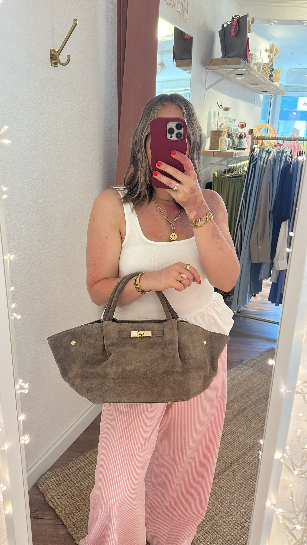 Wildleder Tasche versch. Farben