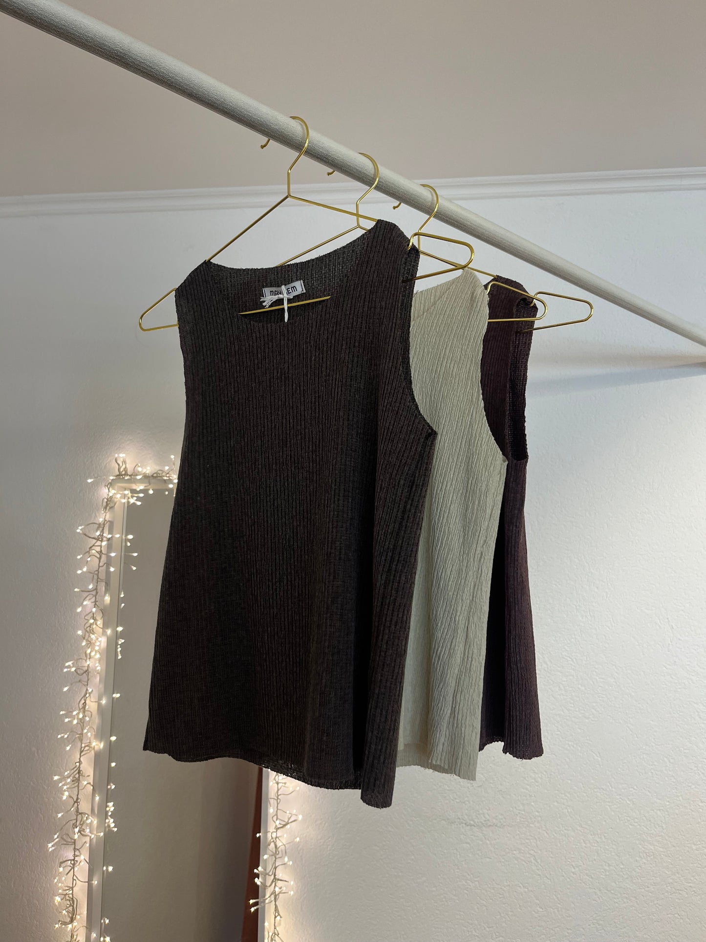 Top in Crepp Optik versch. Farben