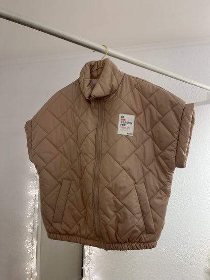 Dünne kurzarm Puffer Jacke versch. Farben