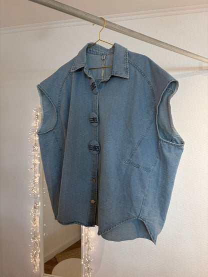 Oversized Jeans-Weste