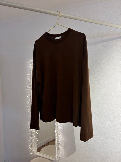 Oversized Longsleeve mit Rückennaht versch. Farben