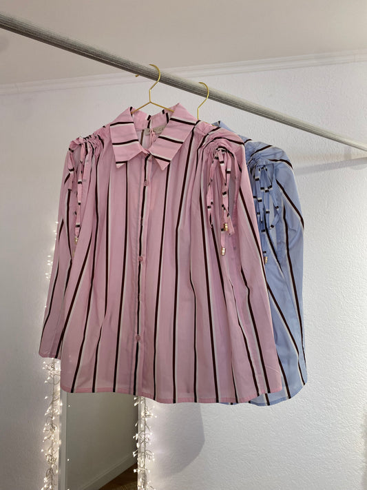 Kurzarm Bluse gestreift