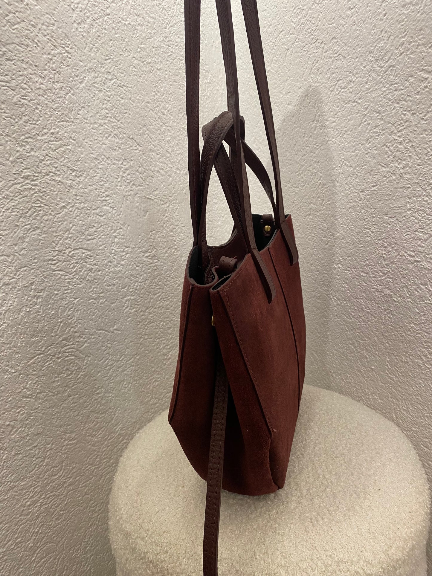 Wildledertasche Bordeaux
