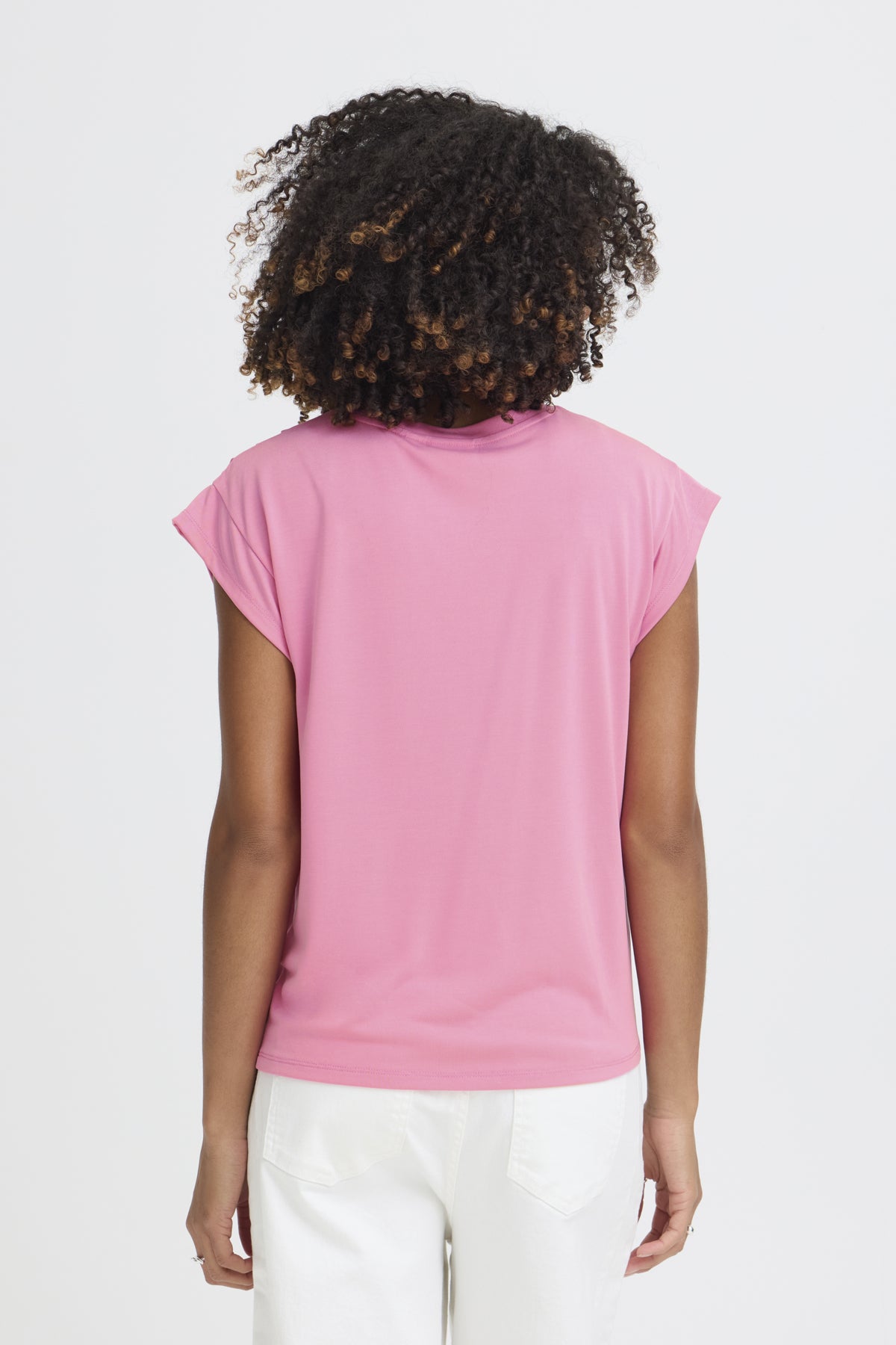 T-Shirt mit gerafften Ärmeln