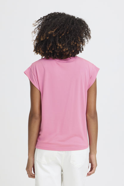 T-Shirt mit gerafften Ärmeln