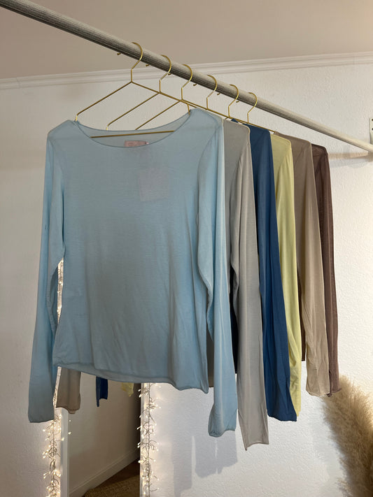 Weiches Langarm Shirt versch. Farben