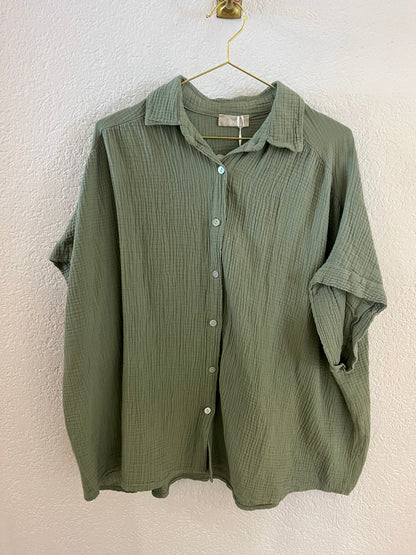 Kurzärmlige Musselinbluse