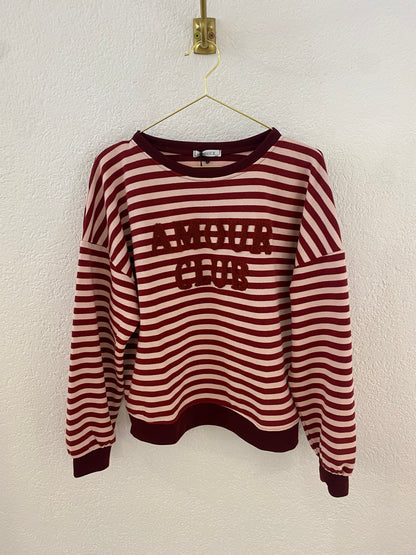 Gestreiftes Shirt „Amour Club“ in versch. Farben