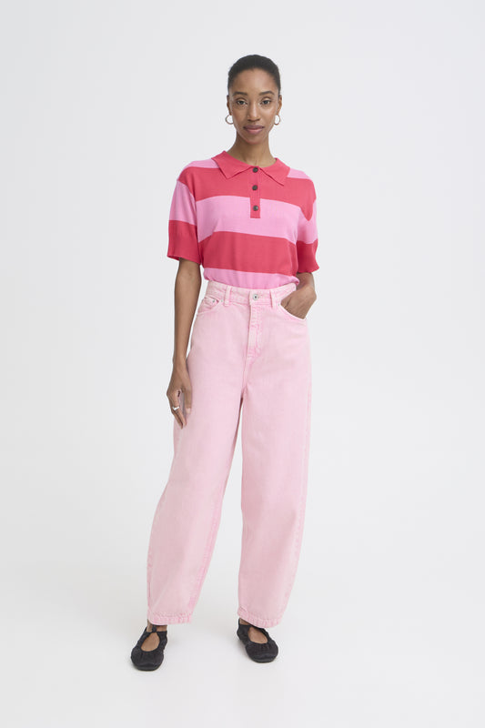 Rosane Jeans im Barrel Fit