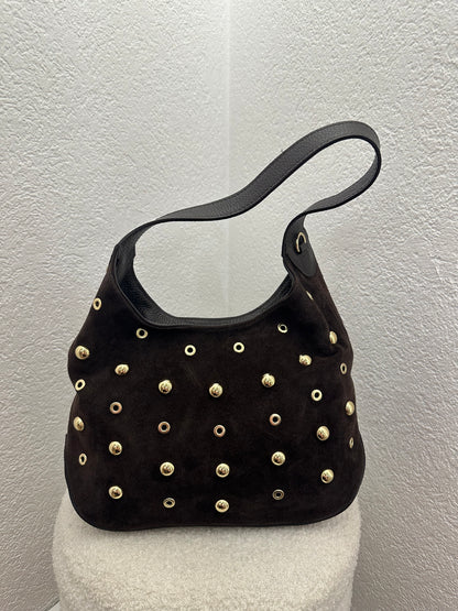 Wildledertasche mit Nieten versch. Farben