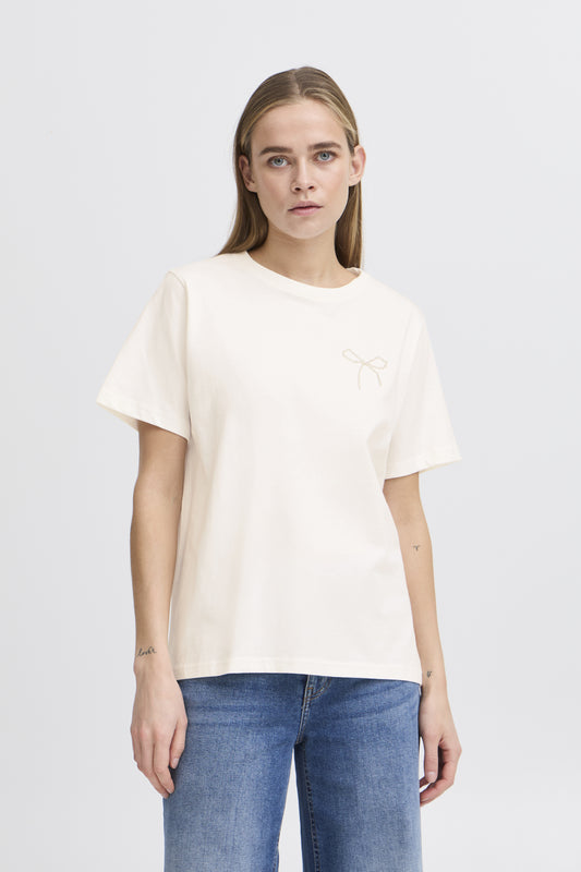 T-Shirt mit Perlenschleife