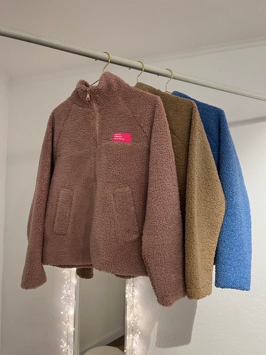 Teddyjacke mit Patch versch. Farben