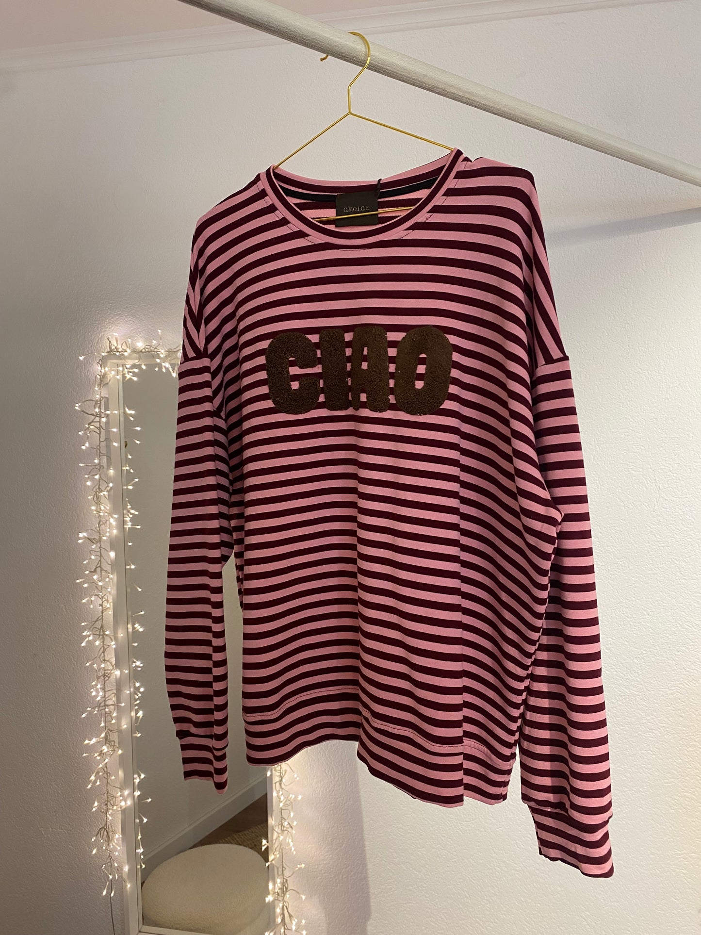 Gestreiftes Shirt „Ciao“