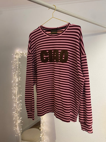 Gestreiftes Shirt „Ciao“