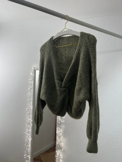 Eleganter Strickpulli mit Knoten Detail versch. Farben