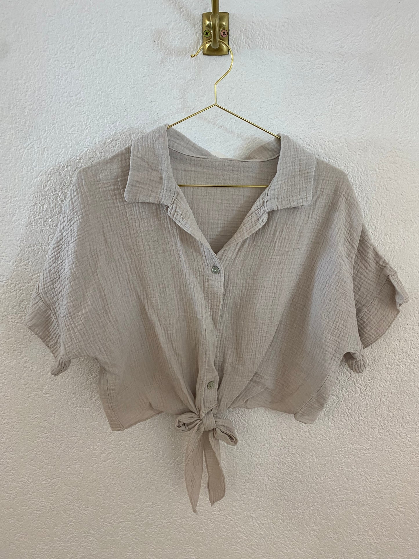 Musselinbluse zum binden versch. Farben
