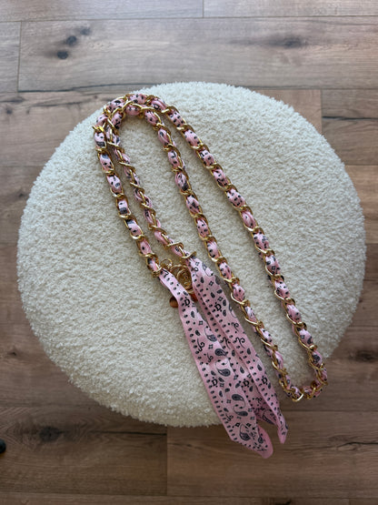 Handykette mit Bandana-Tuch vergoldet lang