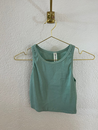 Geripptes cropped Top versch. Farben