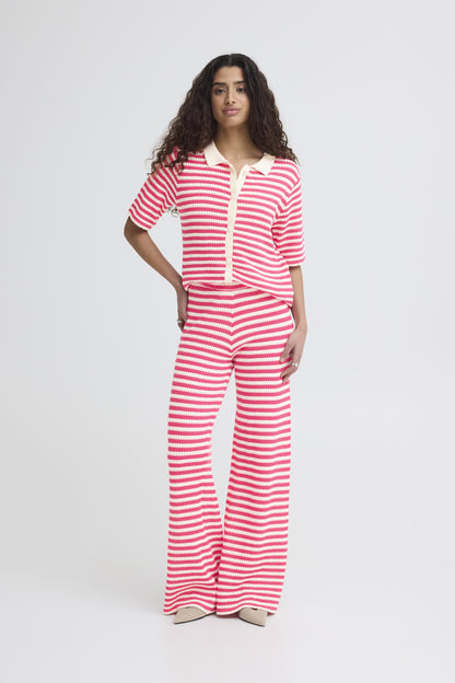 Strickhose pink/weiß