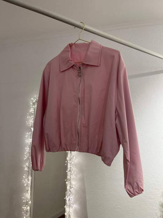 Rosane Jacke im Bomberstil