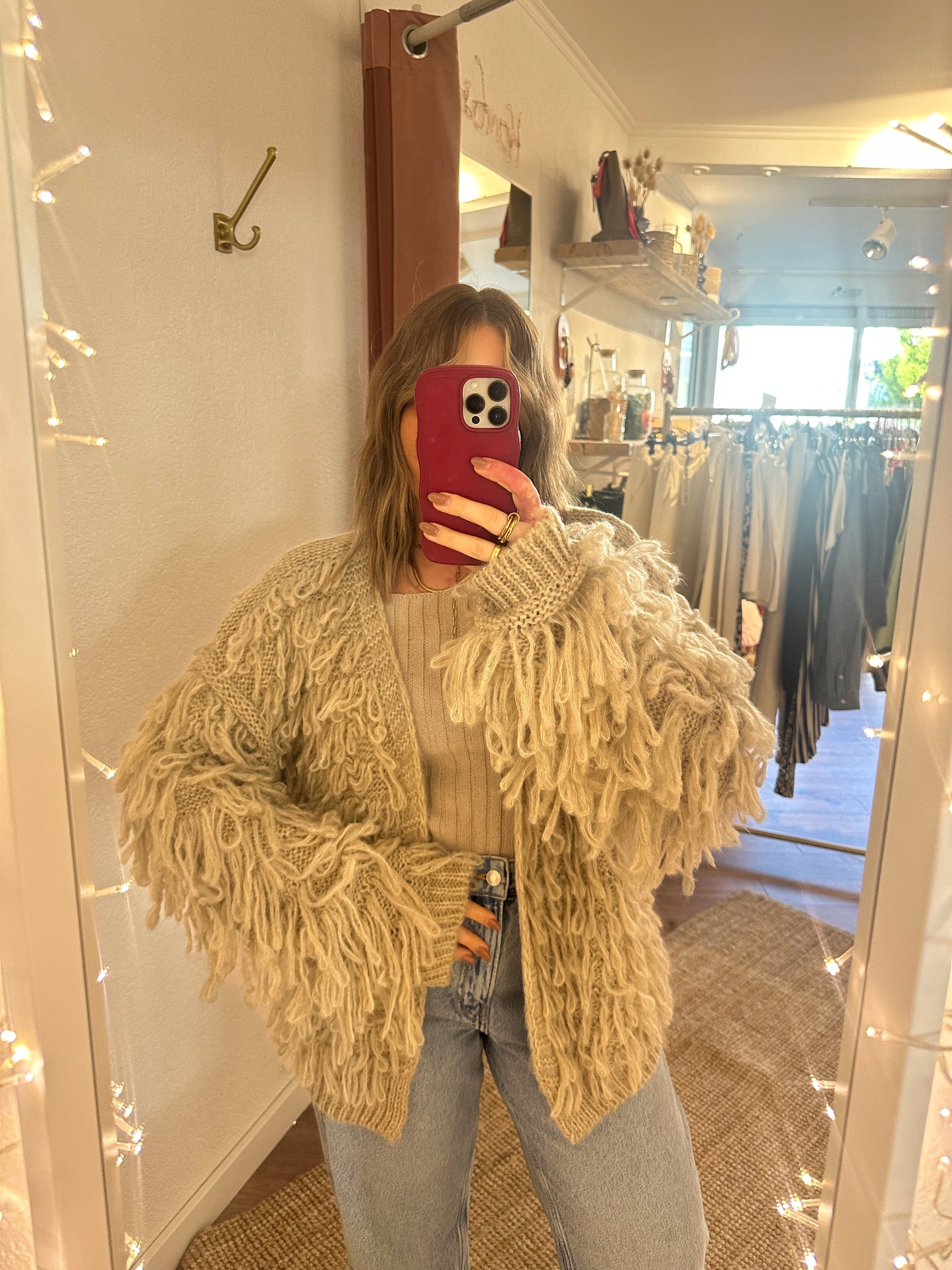 Cardigan mit Fransen