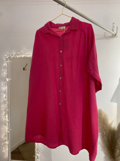 Oversized Musselinblusen Kleid