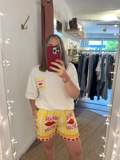 Gemusterte Shorts versch. Farben