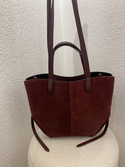 Wildledertasche Bordeaux