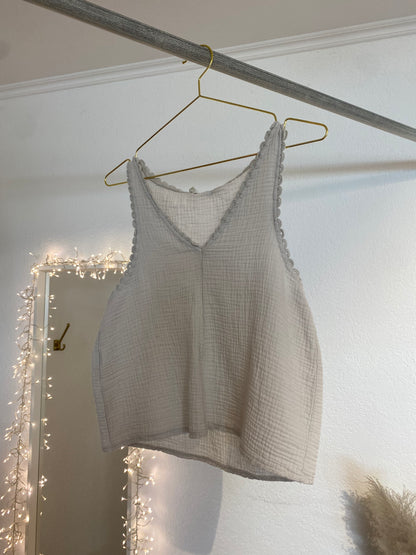 Musselintop mit Details