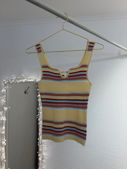 Gestreiftes Rippstricktop