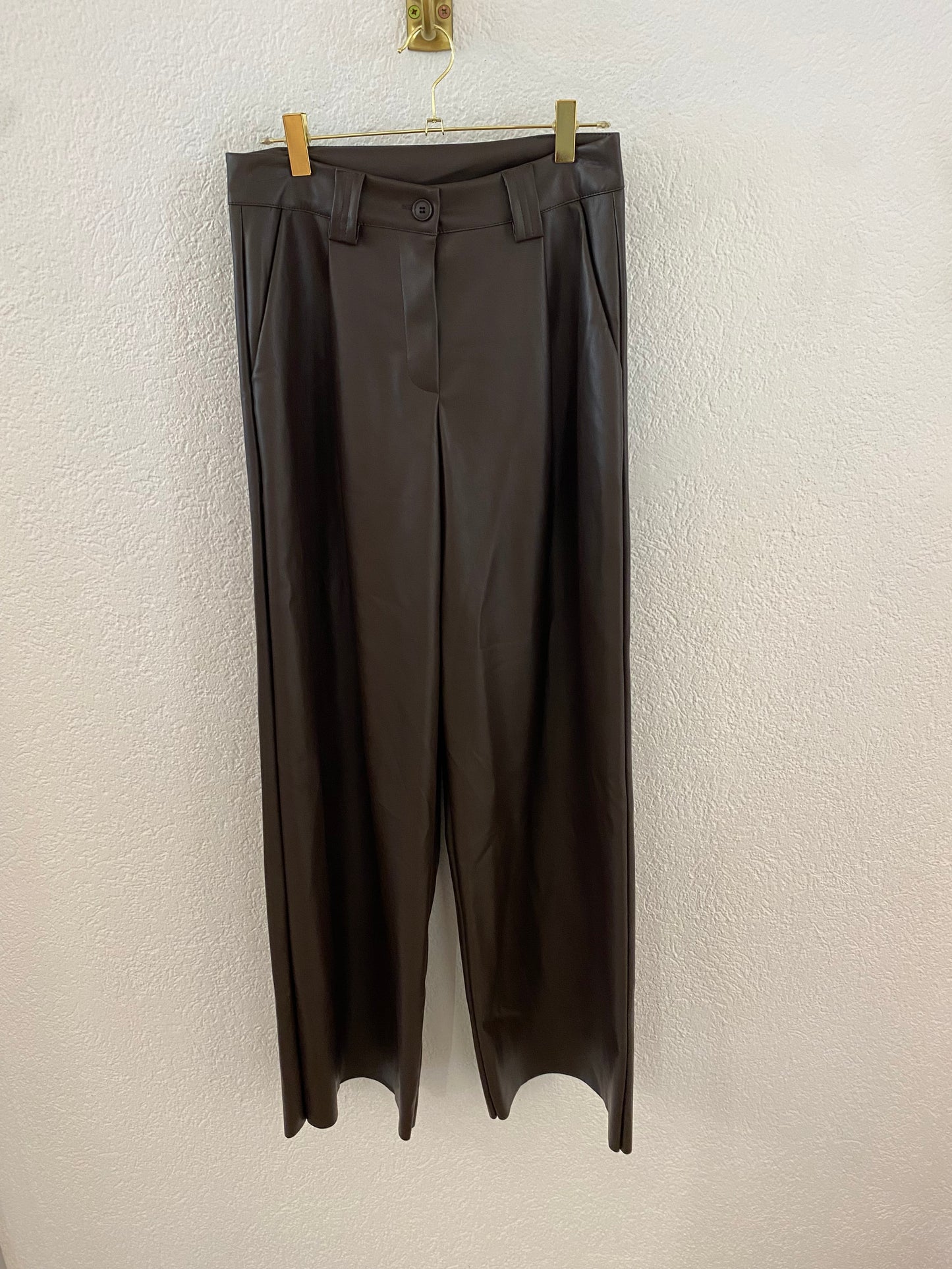 Kunstlederhose Wide-Leg versch. Farben